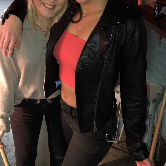 Vegan Leather Moto Jacket - Picture 6 of 6